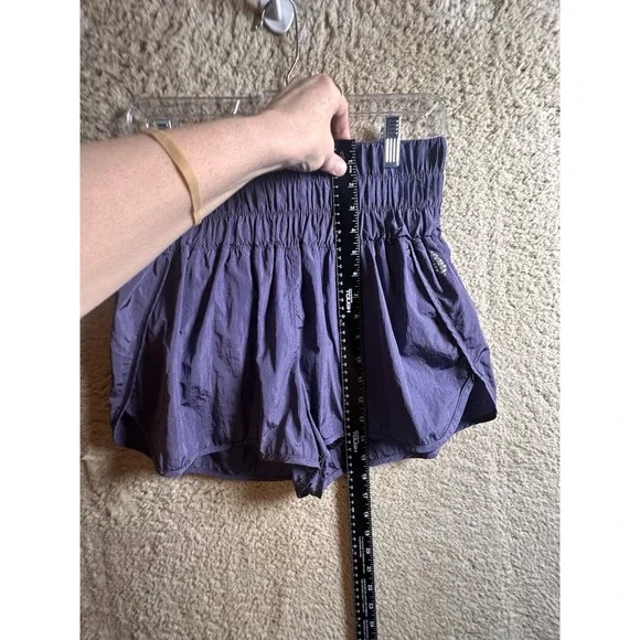 FP Movement The Way Home Shorts Purple Women's Medium High Rise Smocked‎ Casual - Picture 6 of 11